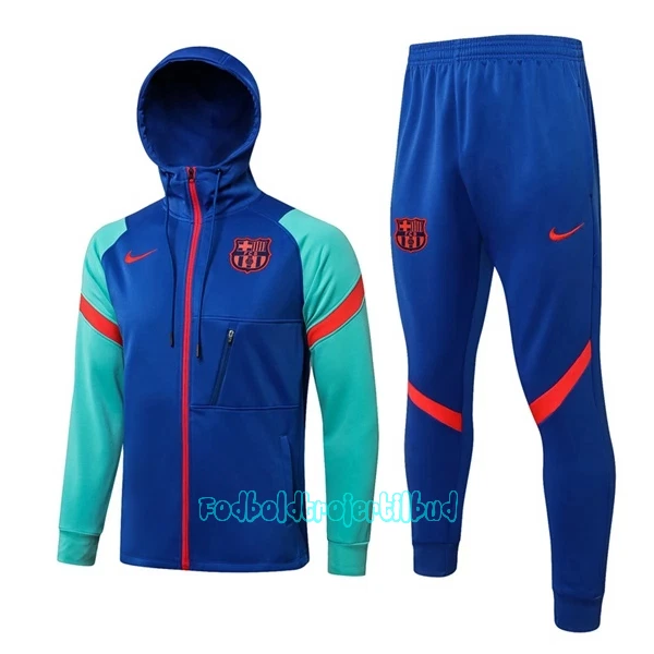 FC Barcelona Træningsjakke hoodies 22/23 Påfugleblå