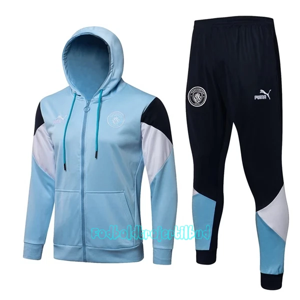 Manchester City Træningsjakke hoodies 22/23 Lyseblå