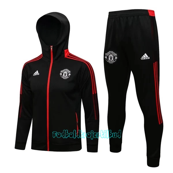 Manchester United Træningsjakke hoodies 22/23 Sort-Rød