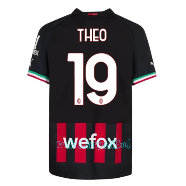 AC Milan Theo Hernández 19 Hjemmebanetrøje 22/23