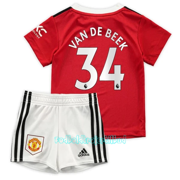 Manchester United Donny Van de Beek 34 Hjemmebanetrøje Barn 22/23