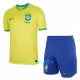 Brasilien Hjemmebanetrøje Barn VM 2022