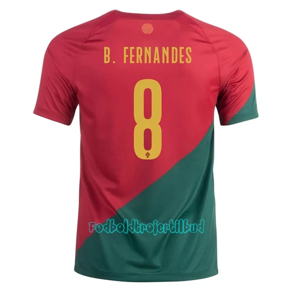 Portugal Bruno Fernandes 8 Hjemmebanetrøje VM 2022