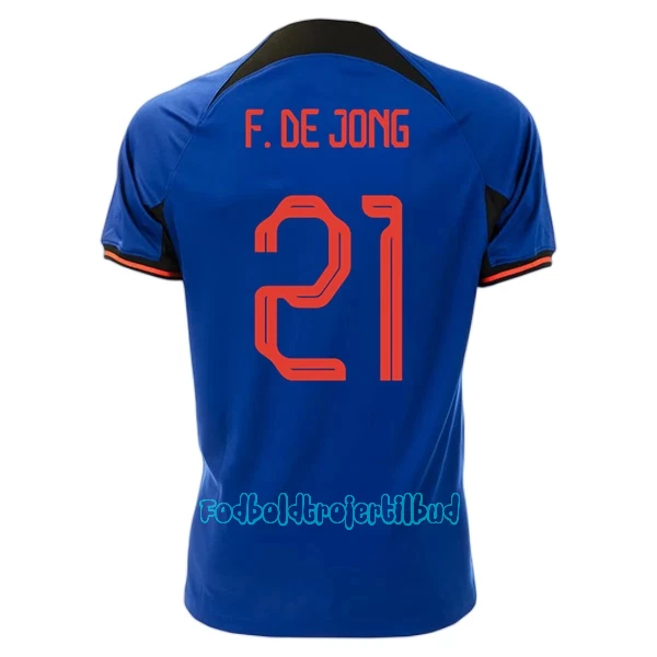 Holland Frenkie de Jong 21 Udebanetrøje VM 2022