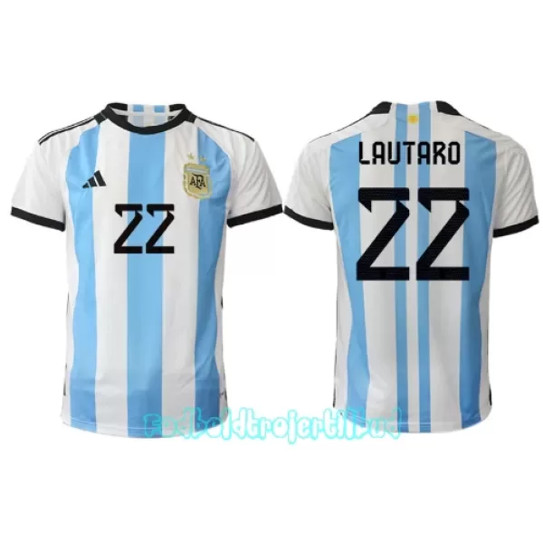 Argentina Lautaro Martínez 22 Hjemmebanetrøje VM 2022