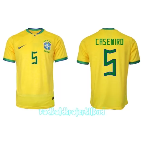 Brasilien Casemiro 5 Hjemmebanetrøje VM 2022