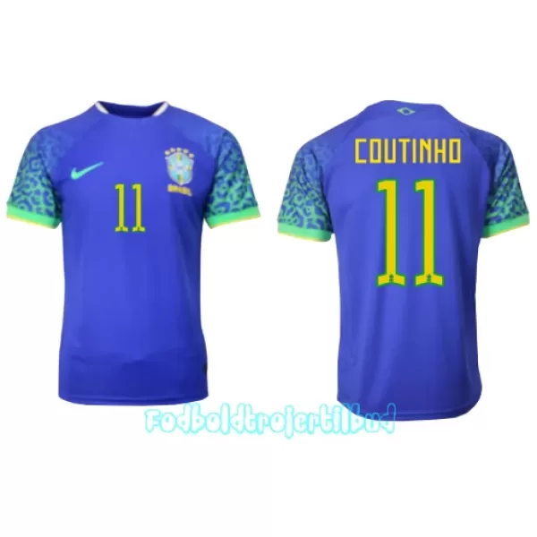 Brasilien Philippe Coutinho 11 Udebanetrøje VM 2022