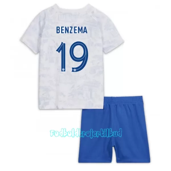 Frankrig Karim Benzema 19 Udebanetrøje Barn VM 2022