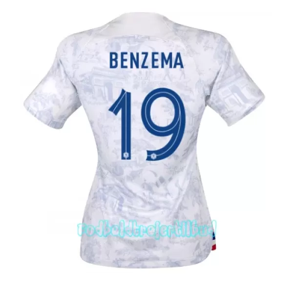 Frankrig Karim Benzema 19 Udebanetrøje Kvinde VM 2022
