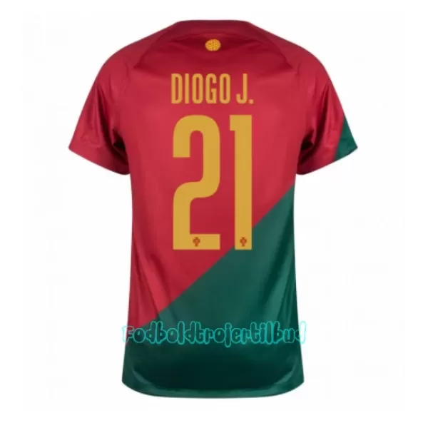 Portugal Diogo Jota 21 Hjemmebanetrøje VM 2022