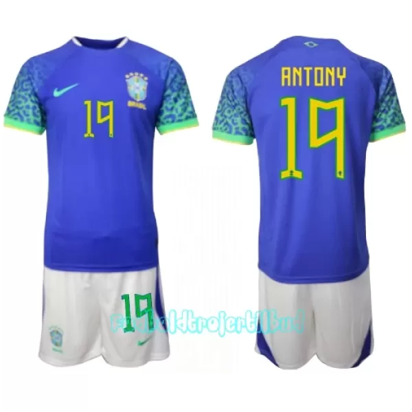 Brasilien Antony Santos 19 Udebanetrøje Barn VM 2022
