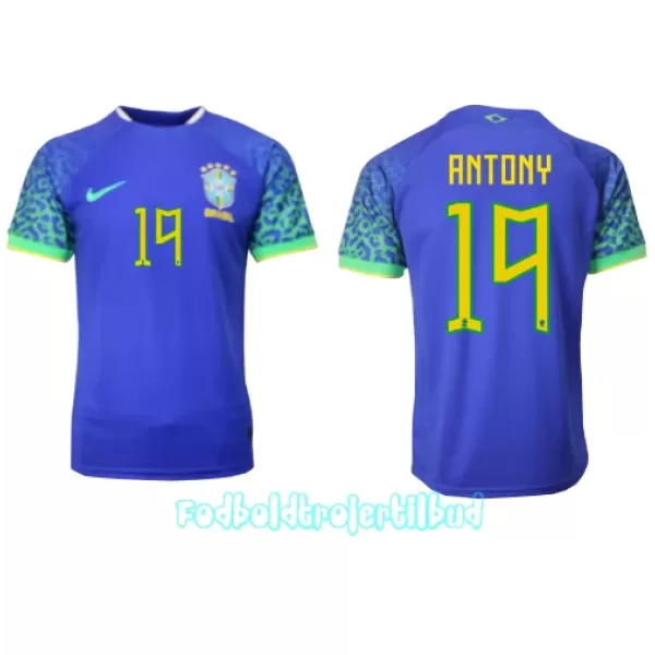 Brasilien Antony Santos 19 Udebanetrøje VM 2022