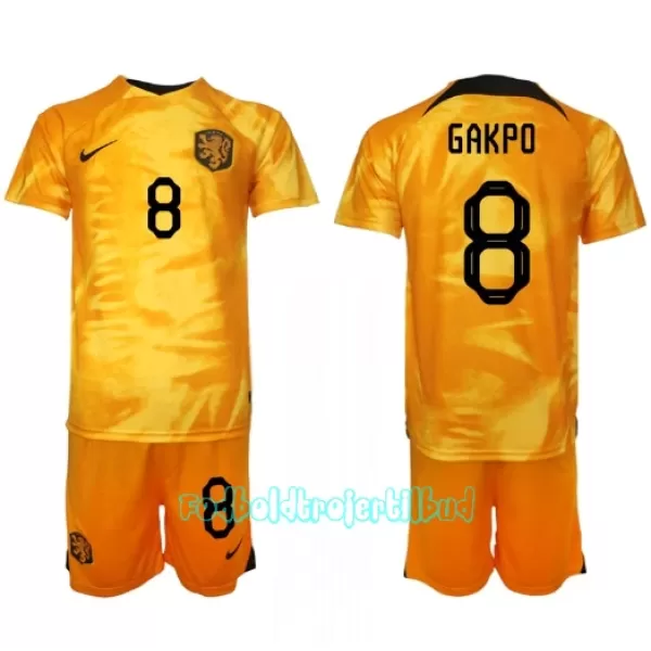 Holland Cody Gakpo 8 Hjemmebanetrøje Barn VM 2022