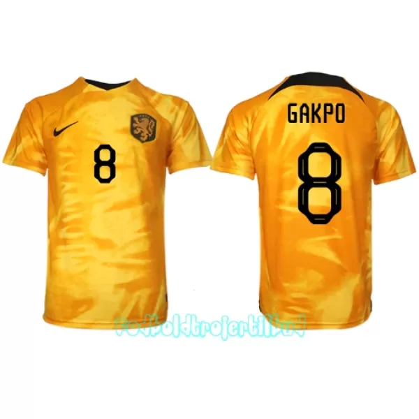 Holland Cody Gakpo 8 Hjemmebanetrøje VM 2022