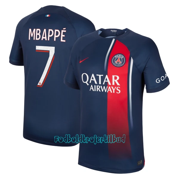 Paris Saint-Germain Kylian Mbappé 7 Hjemmebanetrøje 23/24