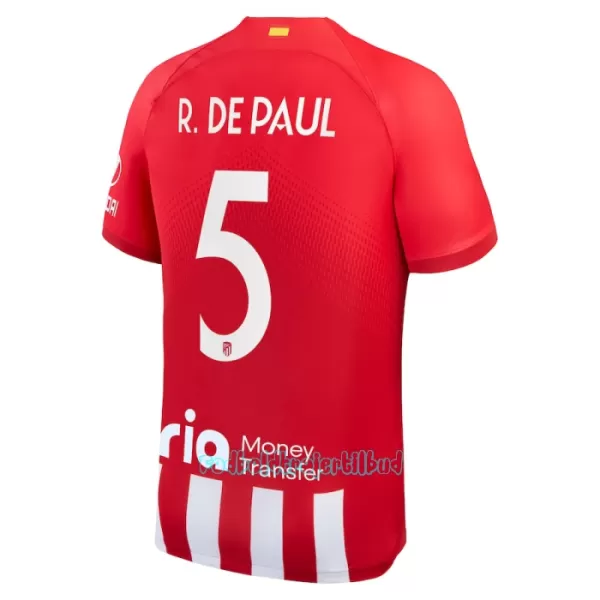 Atlético Madrid Rodrigo de Paul 5 Hjemmebanetrøje 23/24