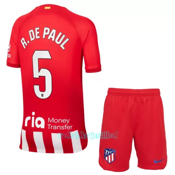 Atlético Madrid Rodrigo de Paul 5 Hjemmebanetrøje Barn 23/24