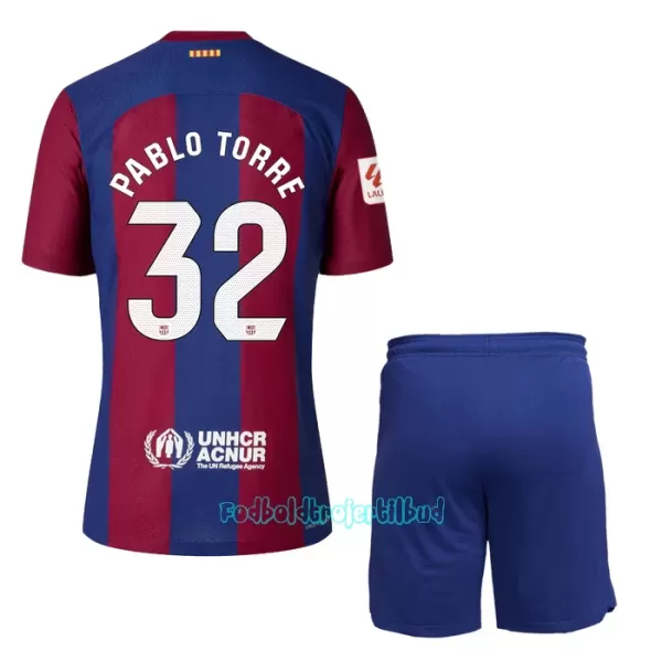 FC Barcelona Pablo Torre 32 Hjemmebanetrøje Barn 23/24