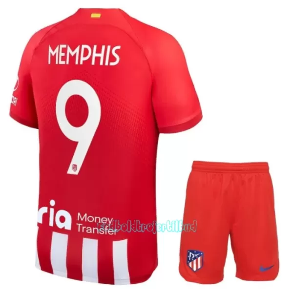 Atlético Madrid Memphis 9 Hjemmebanetrøje Barn 23/24