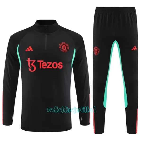 Manchester United Trænings sweatshirt sæt 23/24 Sort