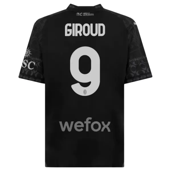 AC Milan Olivier Giroud 9 Fjerdetrøje 23/24 Sort