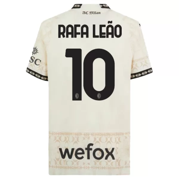 AC Milan Rafael Leão 10 Fjerdetrøje 23/24 Hvid