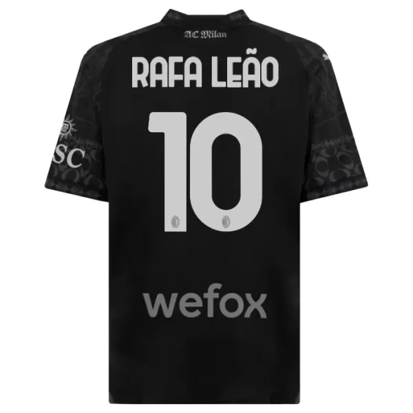 AC Milan Rafael Leão 10 Fjerdetrøje 23/24 Sort
