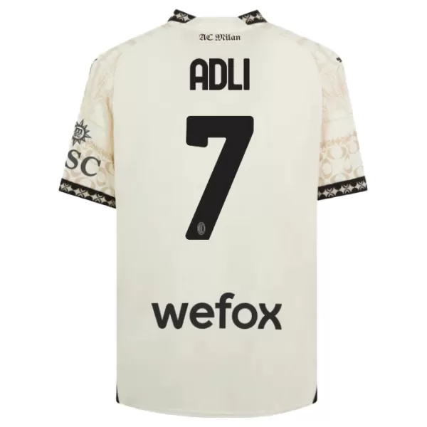 AC Milan Yacine Adli 7 Fjerdetrøje 23/24 Hvid