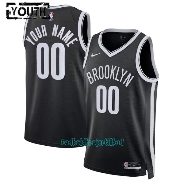 Brooklyn Nets Trøje Barn Icon Edition Swingman 23/24 Sort