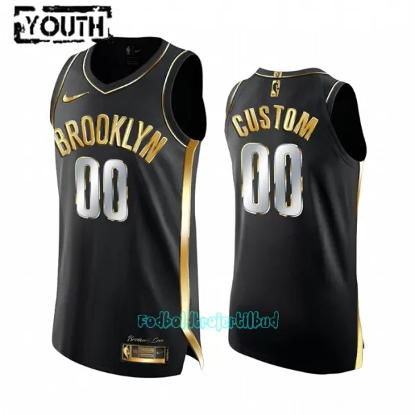 Limited Brooklyn Nets Trøje Barn Golden Edition Swingman Sort