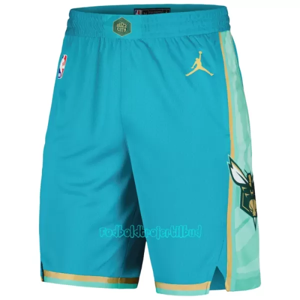 Charlotte Hornets NBA Shorts City Edition Swingman Påfugleblå