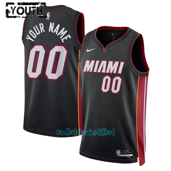 Miami Heat Trøje Barn Icon Edition Swingman 23/24 Sort