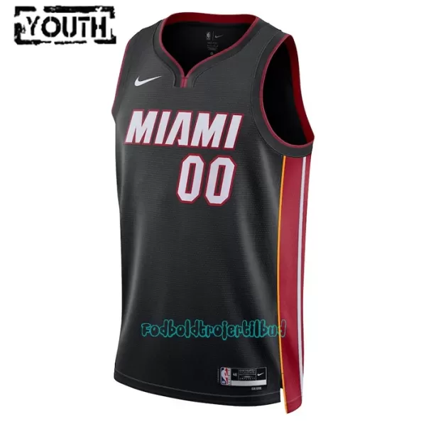 Miami Heat Trøje Barn Icon Edition Swingman 23/24 Sort