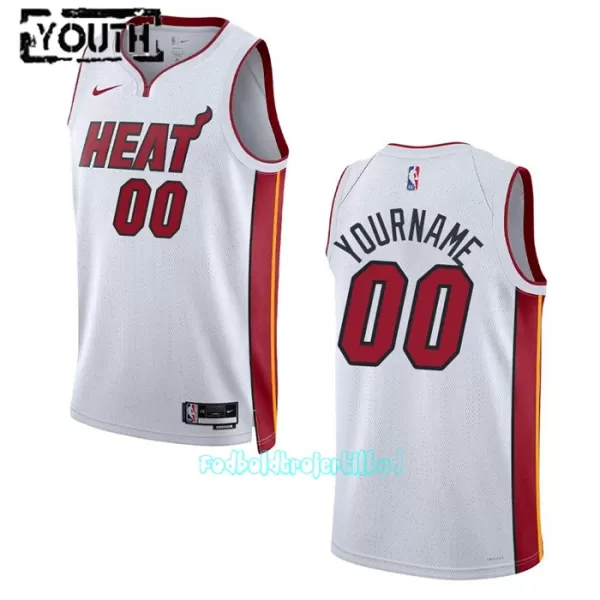 White Miami Heat Trøje Barn Association Edition Swingman 23/24