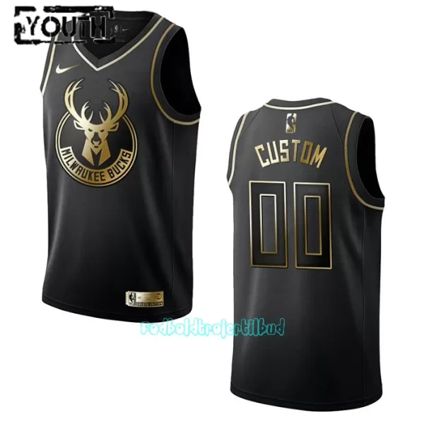 Milwaukee Bucks Trøje Barn Golden Edition Swingman Sort