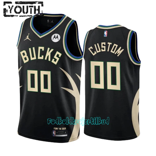 Milwaukee Bucks Trøje Barn Statement Edition Swingman 23/24 Sort