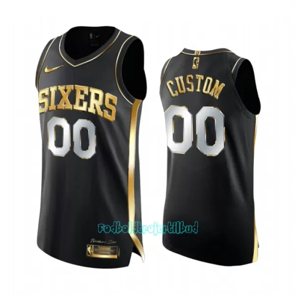 Limited Philadelphia 76ers Trøje Golden Edition Swingman Sort