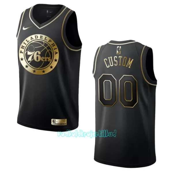 Philadelphia 76ers Trøje Golden Edition Swingman Sort