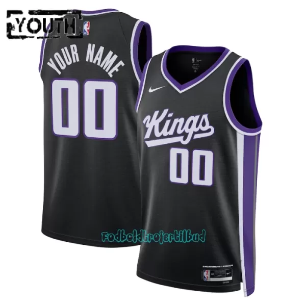 Sacramento Kings Trøje Barn Icon Edition Swingman 23/24 Sort