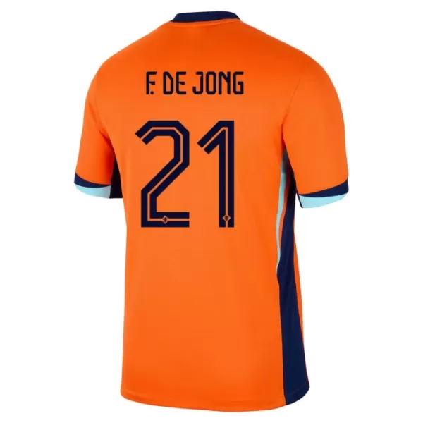 Holland Frenkie de Jong 21 Hjemmebanetrøje Barn EM 2024