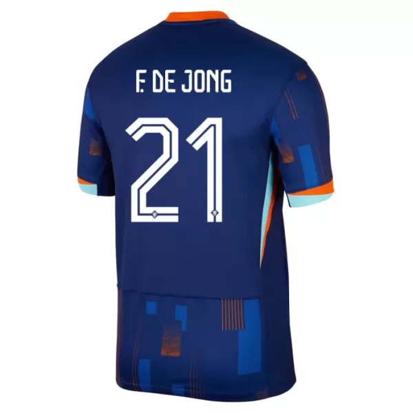 Holland Frenkie de Jong 21 Udebanetrøje Barn EM 2024