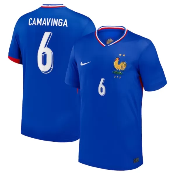Frankrig Eduardo Camavinga 6 Hjemmebanetrøje EM 2024