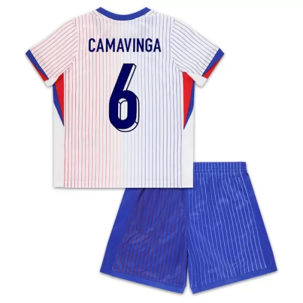 Frankrig Eduardo Camavinga 6 Udebanetrøje Barn EM 2024
