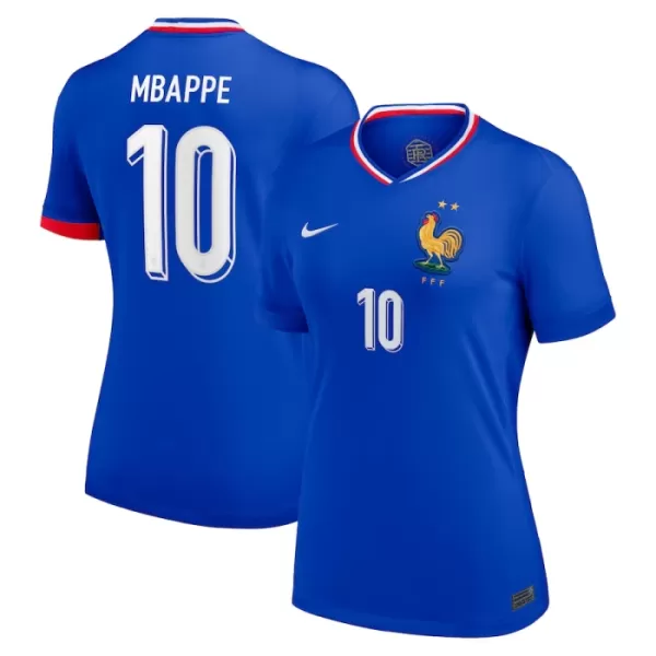 Frankrig Kylian Mbappé 10 Hjemmebanetrøje Kvinde EM 2024