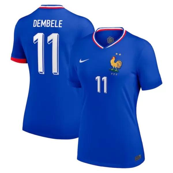Frankrig Ousmane Dembélé 11 Hjemmebanetrøje Kvinde EM 2024