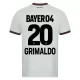 Bayer 04 Leverkusen Alejandro Grimaldo 20 Udebanetrøje 23/24