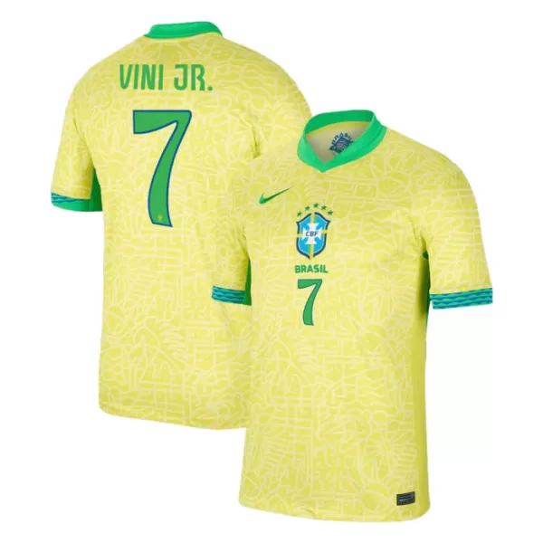 Brasilien Vinicius Junior 7 Hjemmebanetrøje 2024