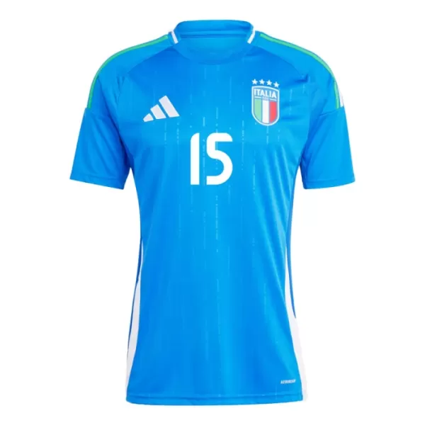 Italien Giorgio Scalvini 15 Hjemmebanetrøje EM 2024