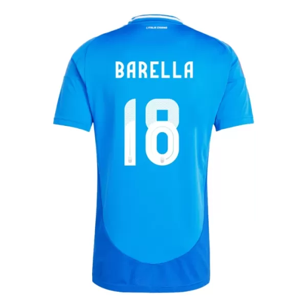 Italien Nicolo Barella 18 Hjemmebanetrøje EM 2024