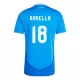 Italien Nicolo Barella 18 Hjemmebanetrøje EM 2024